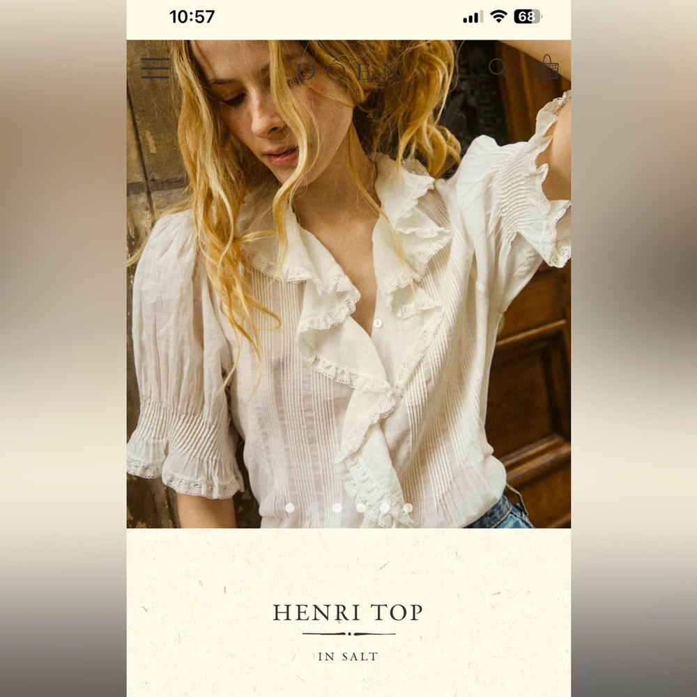 Doen Henri Top in Salt - NWT